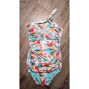 BLEU ROD BEATTIE Haulter Slimming Shaping One-Piece Bathingsuit Women's Size 12
